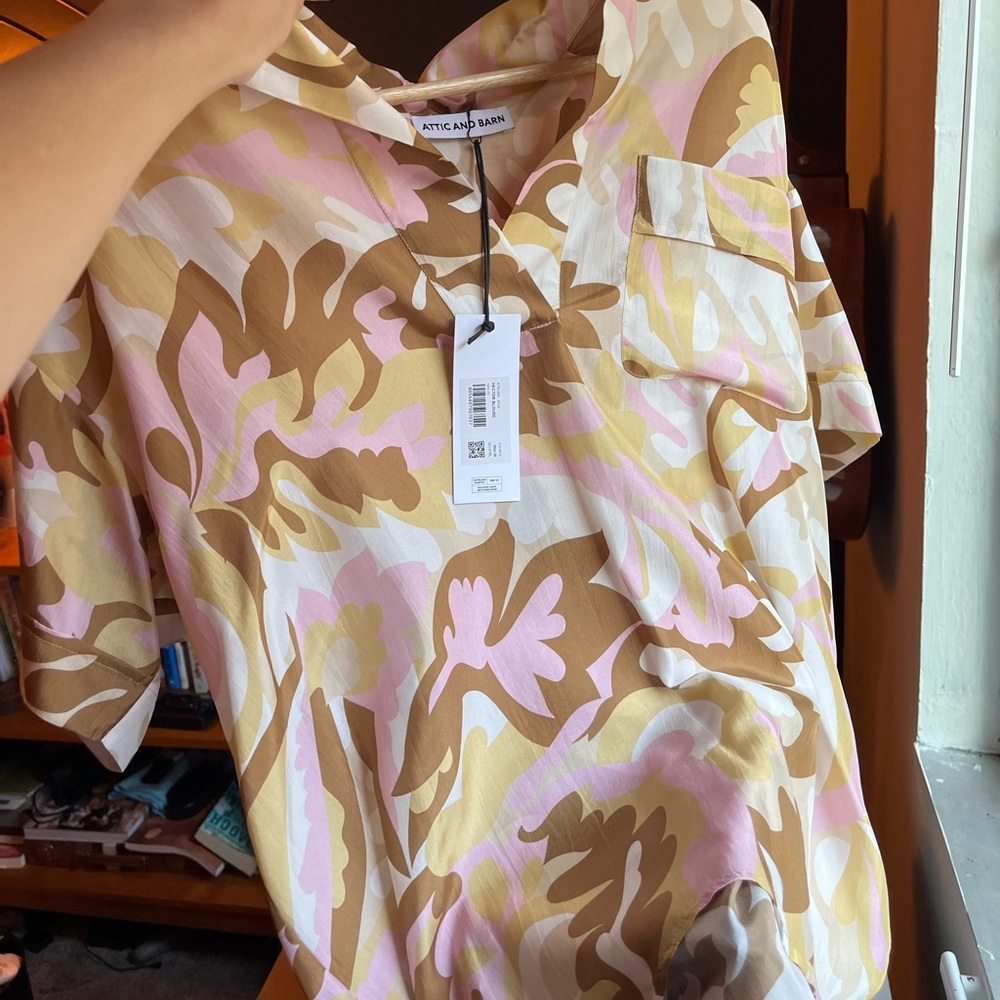 Groovy Attic and Barn silk blouse